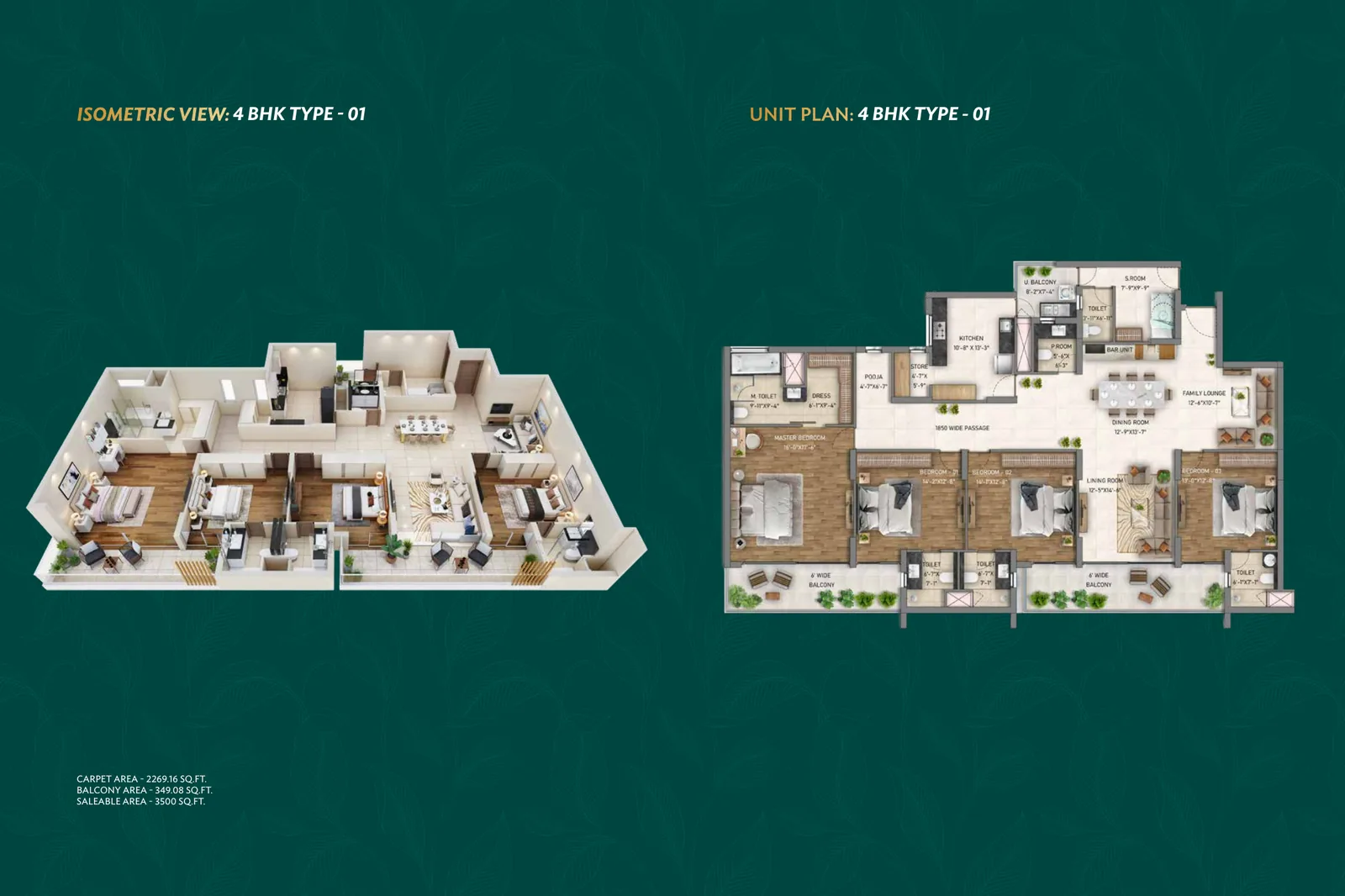 4 BHK Floor Plan